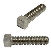 SQSS123S 1/2"-13 X 3" Square Head Set Screw, Cup Point, Coarse, 18-8 Stainless